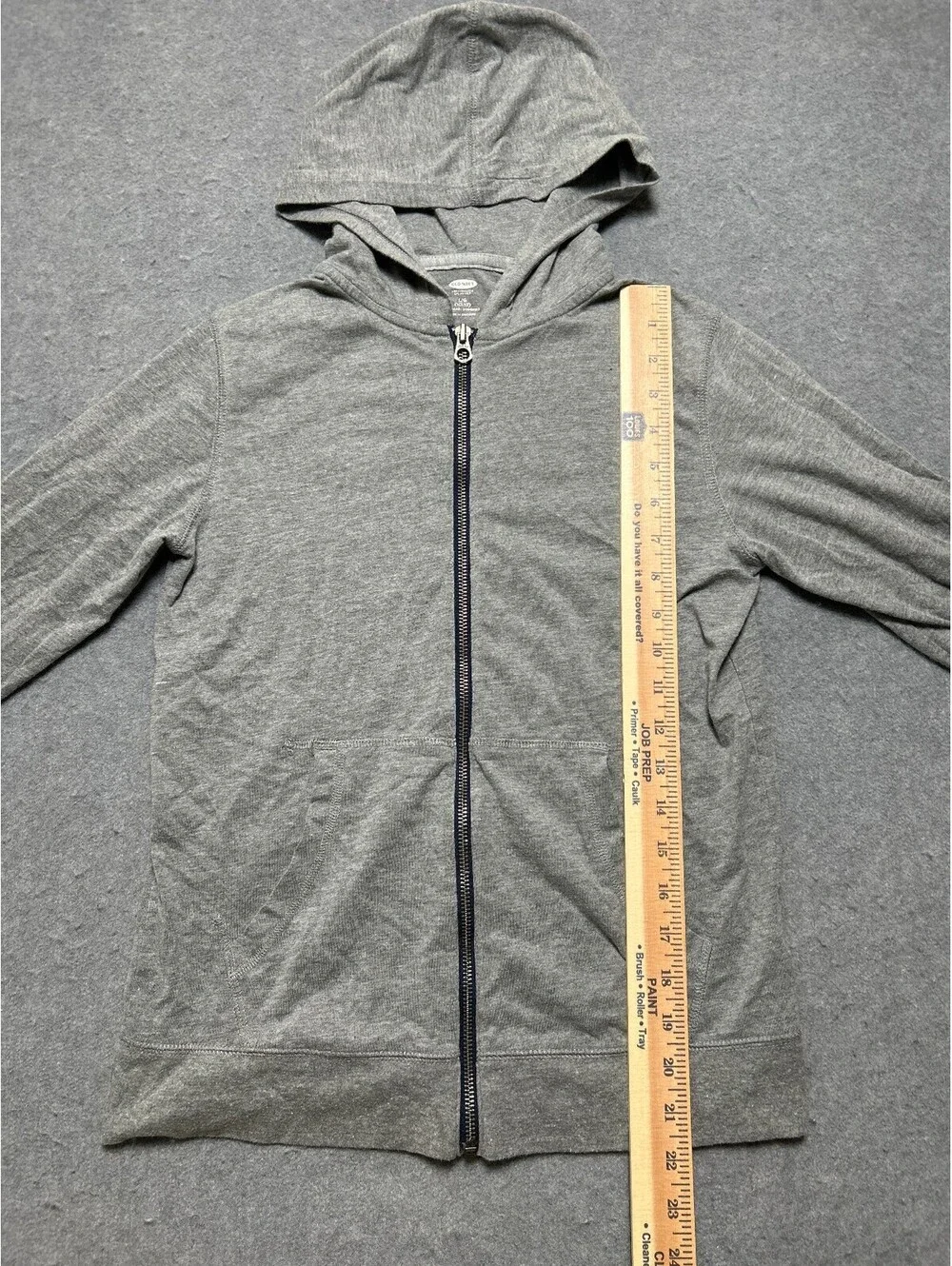 Old Navy Kids Gray Full Zip Hooded Jacket Hoodie Size L 10-12